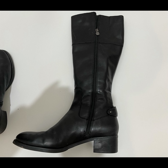 Etienne Aigner Black Leather Ryder Boots EUC - Picture 8 of 15